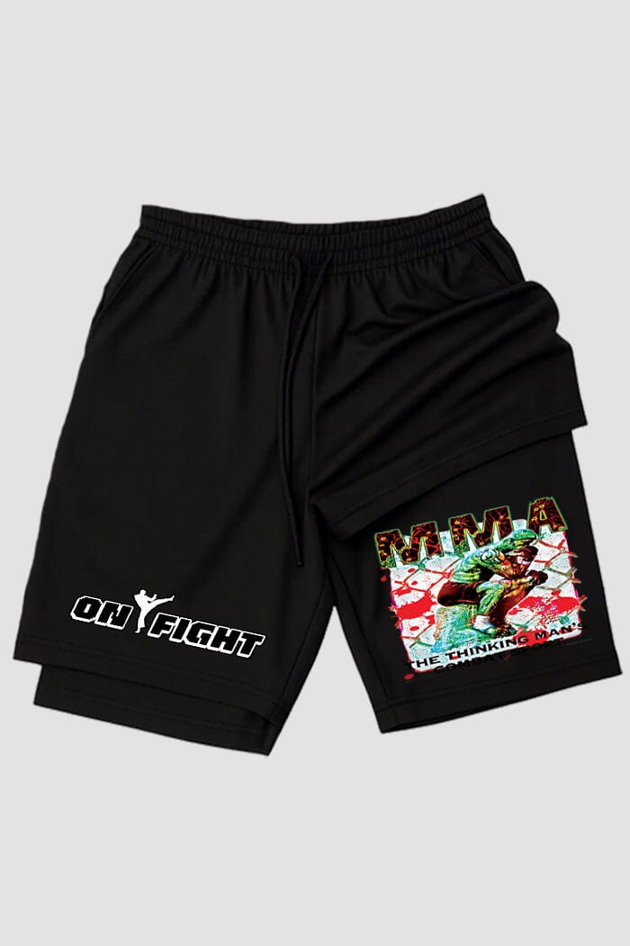 Short de compressão  2 em 1 MMA Tiger Spirit